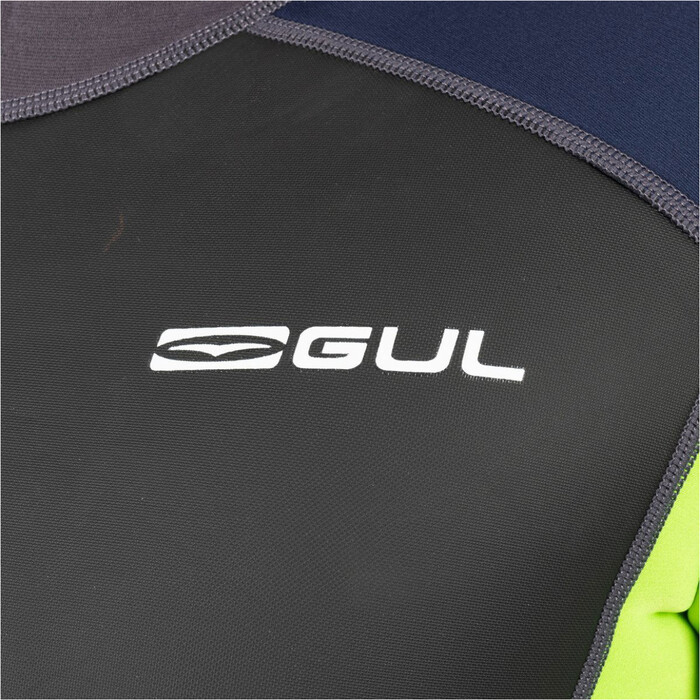 2024 Gul Mens Response 3/2mm Back Zip Shorty Wetsuit RE3319-C1 - Grey / Sulphur